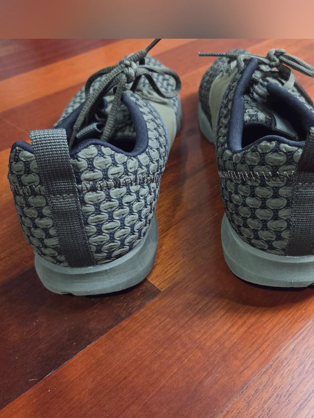 Merrell Olive Green/Black Woven Lace-Up Sneakers, Women's 11 - Picture 5 of 10